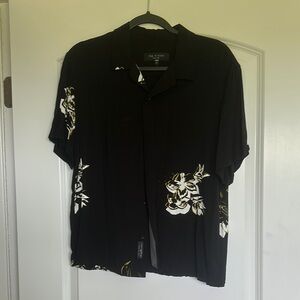 rag & bone Black and White Casual Button Down Shirt